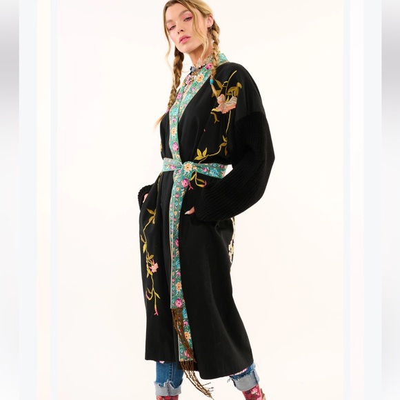 Aratta Dresses & Skirts - ARATTA Floral Embroidered Kimono